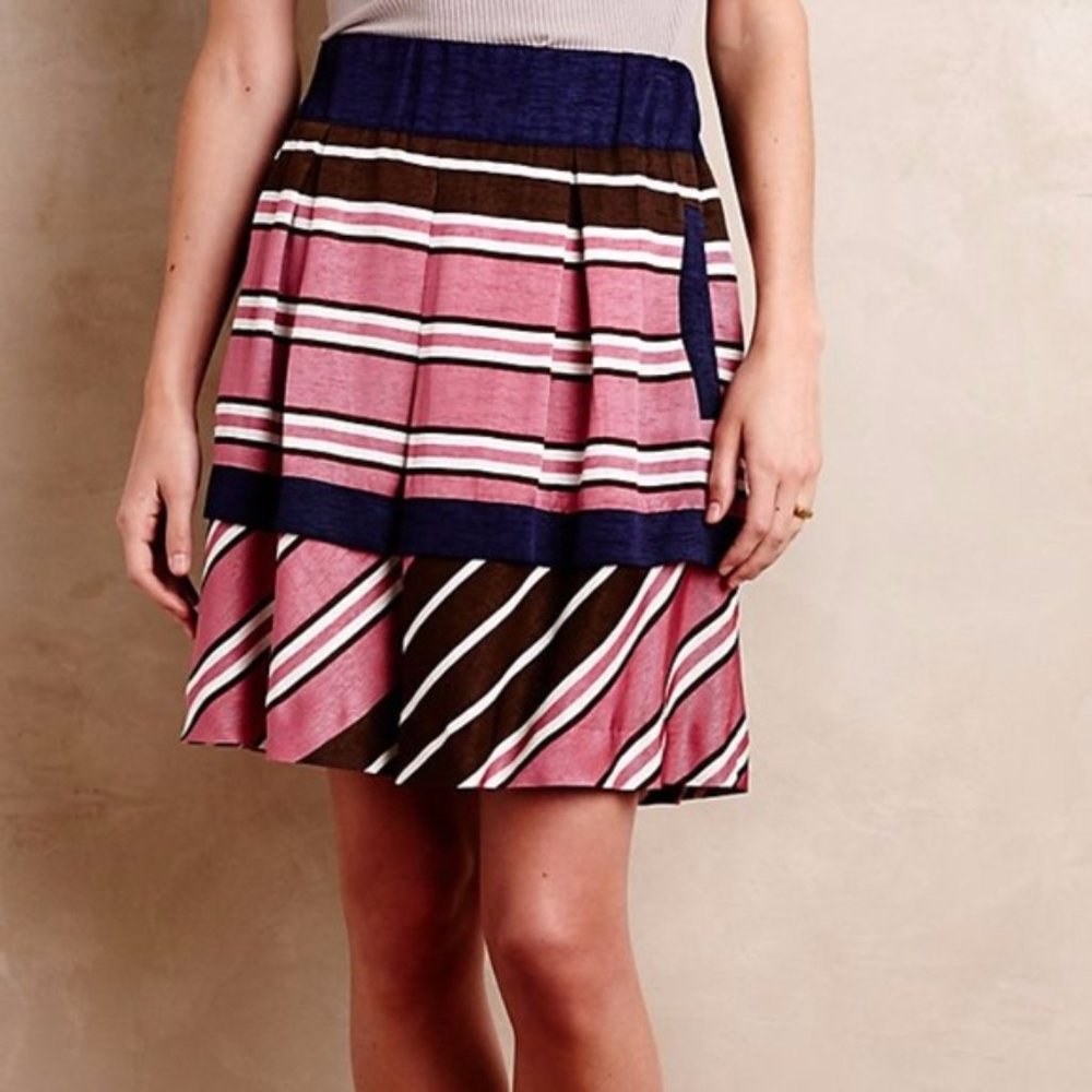 ANTHROPOLOGIE SKIRT MAEVE Ellery Stripe Skirt